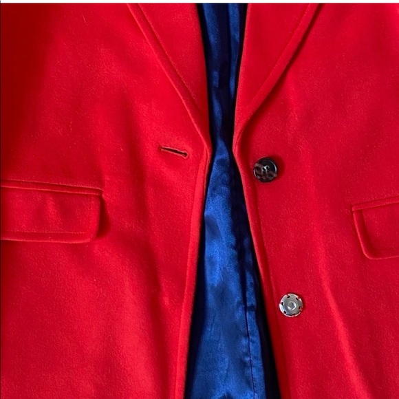 J. Crew Blazer Coat Italian Wool Cashmere Blend Like New Large Red - Picture 12 of 15